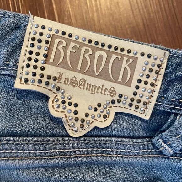 REROCK for EXPRESS Jeans‎ Skinny low rise Embellished distressed light size 0 - Picture 4 of 14